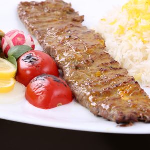 چلو کباب برگ (گوسفندی)